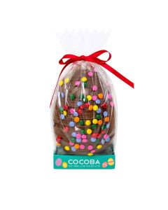 Cocoba - Milk Chocolate Drizzled Easter Egg with Candy Beans - 6 x 250g