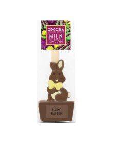 Cocoba - Easter Bunny Milk Hot Chocolate Spoon - 12 x 50g